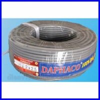 Dây Điện Đôi 2x2.5 Daphaco - 1 Cuộn 100M Tròn Xám Vỏ Bọc PVC