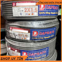 Dây điện đôi 2x2.5 Daphaco-100m dây Fa tròn xám 2 lớp vỏ bọc PVC