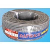 Dây điện đôi 2x6 Daphaco -100m dây pha tròn xám 2 vỏ bọc PVC