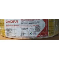 Dây điện đôi Cadivi 2 lớp bọc VCMO 2x1.5 cuộn 100 mét- hàng chính hãng