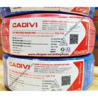 Dây điện đôi CADIVI 2x0,75 mm2 vcmd 2x24 - cuộn 100 mét , dây điện đôi mềm 1 lớp vỏ