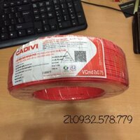 Dây điện đôi CADIVI 2x0.75 cuộn 100m (2x24)