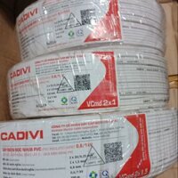 Dây điện đôi cadivi 2x24~2x16 màu trắng