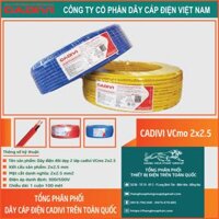 Dây điện đôi Cadivi VCmo 2×2.5 – Giải Pháp Hoàn Hảo Cho Kết Nối Điện An Toàn và Hiệu Quả