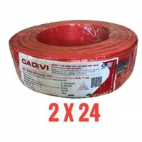 Dây Điện Đôi Hòa Hiệp 2×24 Tim Bán Lẻ 1 Mét