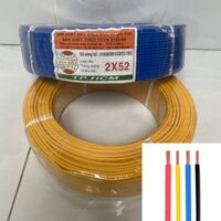 Dây Điện Đôi Hòa Hiệp 2×52 Tim Cuộn 90 Mét