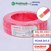 Dây Điện Đôi Mềm, 1 Lớp Cách Điện Cadivi VCmd 2×1.5 – 0,6/1kV