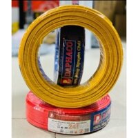 Dây điện đôi mềm 2x24T Daphaco tim đồng (tiết diện đồng 2x0.5mm) cuộn 100m