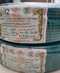Dây điện đơn Cu/PVC IV-6mm² Taya – 0.6/1KV