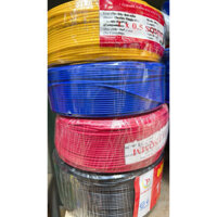 Dây điện đơn mềm 1x0,3 1x0.5mm2 1x0.75mm2 1x1 1x1,5 lõi đồng đỏ 100% đủ màu đủ 100m cuộn