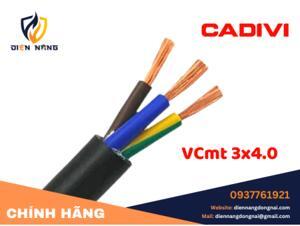Dây điện mềm bọc nhựa PVC 3 lõi 300/500V CADIVI CV VCmt-3×4
