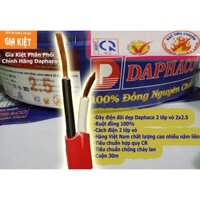 Dây điện ruột đồng đôi dẹp 2 lớp vỏ Daphaco 2.5 (cuộn 30)