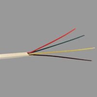 Dây điện thoại 4 core 0.5mm, màu trắng, cuộn 200m Nanoco NTV405W