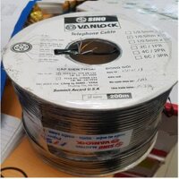 Dây Điện Thoại SINO Cuộn 200m Dây Đen, Hàng Chính Hãng
