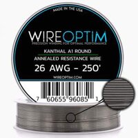 Dây điện trở KANTHAL WIREOPTIM USA 250ft 76m dây sinh nhiệt Kanthal cao cấp Mỹ  dây điện trở đa chức năng siêu bền