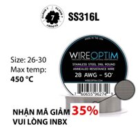 Dây điện trở nhiệt SS316 / SS316L 50ft 15m WIREOPTIM