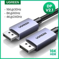 Dây DisplayPort 2 Đầu Đực Ugreen DP118 15383 15384 10245 10244 10211 10212 10213 DP102 Support 4K x 16K Chính Hãng