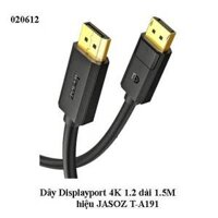 Dây Displayport 4K 1.2 dài 1.5M hiệu JASOZ T-A191 chính hãng