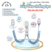 Dây đôi đeo tay MINT DECOR chống lạc, chống cắt cho bé có còi báo động dây dắt phản quang an toàn cho bé và mẹ