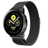 Dây Đồng Hồ 20mm Thép Lưới Nam Châm Cho Đồng Hồ Samsung Galaxy Watch Active 2, Active, Galaxy Watch 42mm - Đen
