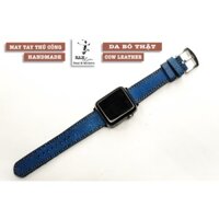 Dây đồng hồ Apple Watch , Iwatch , Iphone Watch Da Bò Xanh Coban RAM Leather 1963  Bền Đẹp