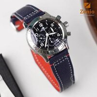 Dây đồng hồ Breguet Aeronaval Flyback – Dây Da Epsom Navy Pilot Phối Chỉ Trắng