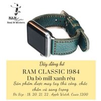 Dây Đồng Hồ Casio Ae1200 Và Seiko 5 Da Xanh Rêu Cực Đẹp Da Bò Thật RAM Leather