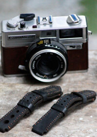 Dây đồng hồ da bò đen  RAM CLASSIC BLACK - Casio AE1200