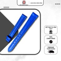 Dây Đồng Hồ Da Bò Nhập Xanh Dương Cao Cấp Kèm Khóa Kim 4 Màu, Nhiều Size Từ 12-24mm