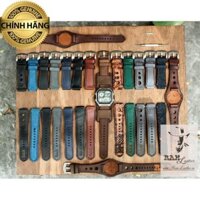 DÂY ĐỒNG HỒ DA BÒ RẰN RI QUÂN ĐỘI CHO CASIO AE 1200 WHD / SEIKO 5/ ORIENT SK - CHÍNH HÃNG R A M LEATHER .