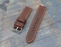 Dây đồng hồ da bò sáp 2 lớp Handmade da thật - 20mm