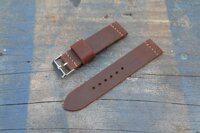 Dây đồng hồ da bò sáp handmade - 22mm