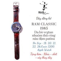 Dây đồng hồ da bò thật - RAM Leather classic 1985 - CASIO