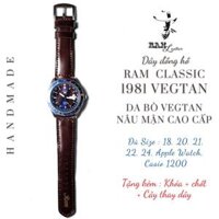 Dây đồng hồ da bò thật - RAM Classic 1981 Vegtan - CASIO