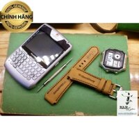 DÂY ĐỒNG HỒ DA BÒ THẬT VÀNG SỮA - RAM BLACKBERRY-ĐỦ SIZE .