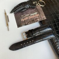 Dây đồng hồ da bụng cá sấu , Dây đồng hồ da cá sấu thật Người Sành Da - Tặng kèm tool, chốt tháo lắp đồng hồ