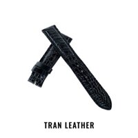 Dây Đồng Hồ Da Cá Sấu Đen Size 18/20/22 | TRAN LEATHER