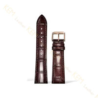 Dây đồng hồ Da Cá Sấu Nâu Size 121314151617181920212223242526mm - Dây Đeo Da Cá Sấu Thật 100 - Bảo Hành 12 Tháng - Khoá Cài Hồng - 2420mm