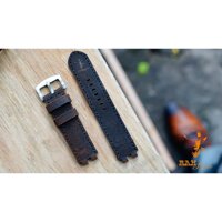 Dây đồng hồ dành cho Pebble Steel-SIZE 22MM . - Da bò mài nhám