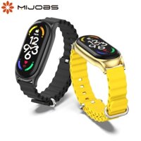 Dây đồng hồ đeo tay MIJOBS silicon thoáng khí chống nước thay thế cho mi band 7 nfc xiaomi 7
