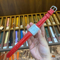 Dây Đồng Hồ Diamond D DM3645B5IG-R Da Kỳ Đà Màu Đỏ