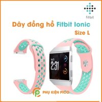 Dây đồng hồ Fitbit Ionic silicon hai màu có lỗ thoáng khí