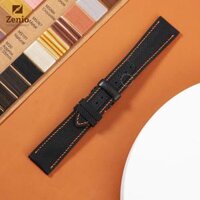 Dây đồng hồ FKM Sailcloth Màu đen chỉ cam cho đồng hồ Mido