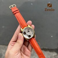 Dây đồng hồ Fossil Automatic da bê Epsom màu cam