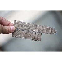 Dây đồng hồ handmade Da epsom xám sẫm