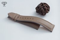 Dây đồng hồ Handmade da Epsom Hermes màu xám Taupe ESM3K1TP003