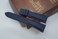 Dây đồng hồ Handmade da Epsom Hermes màu xanh Deep Blue ESM3K1DB021