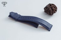 Dây đồng hồ Handmade da Epsom Hermes màu xanh Deep Blue ESM3K1DB021