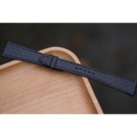 dây đồng hồ handmade da rắn biển màu đen
