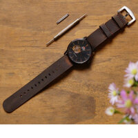 Dây Đồng Hồ Handmade Nato Quân Đội RAM Leather Da Bò Sáp Ngựa Điên Siêu bền 18mm, 20mm, 22mm, Casio 1200, AW iwatch